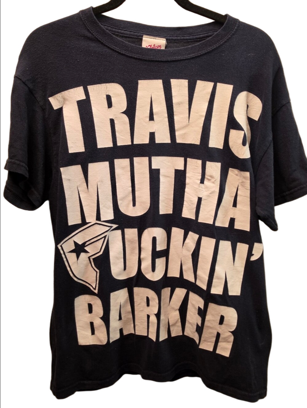 Travis Barker Famous Stars & Straps Graphic Tee Black M Y2K Skate Punk